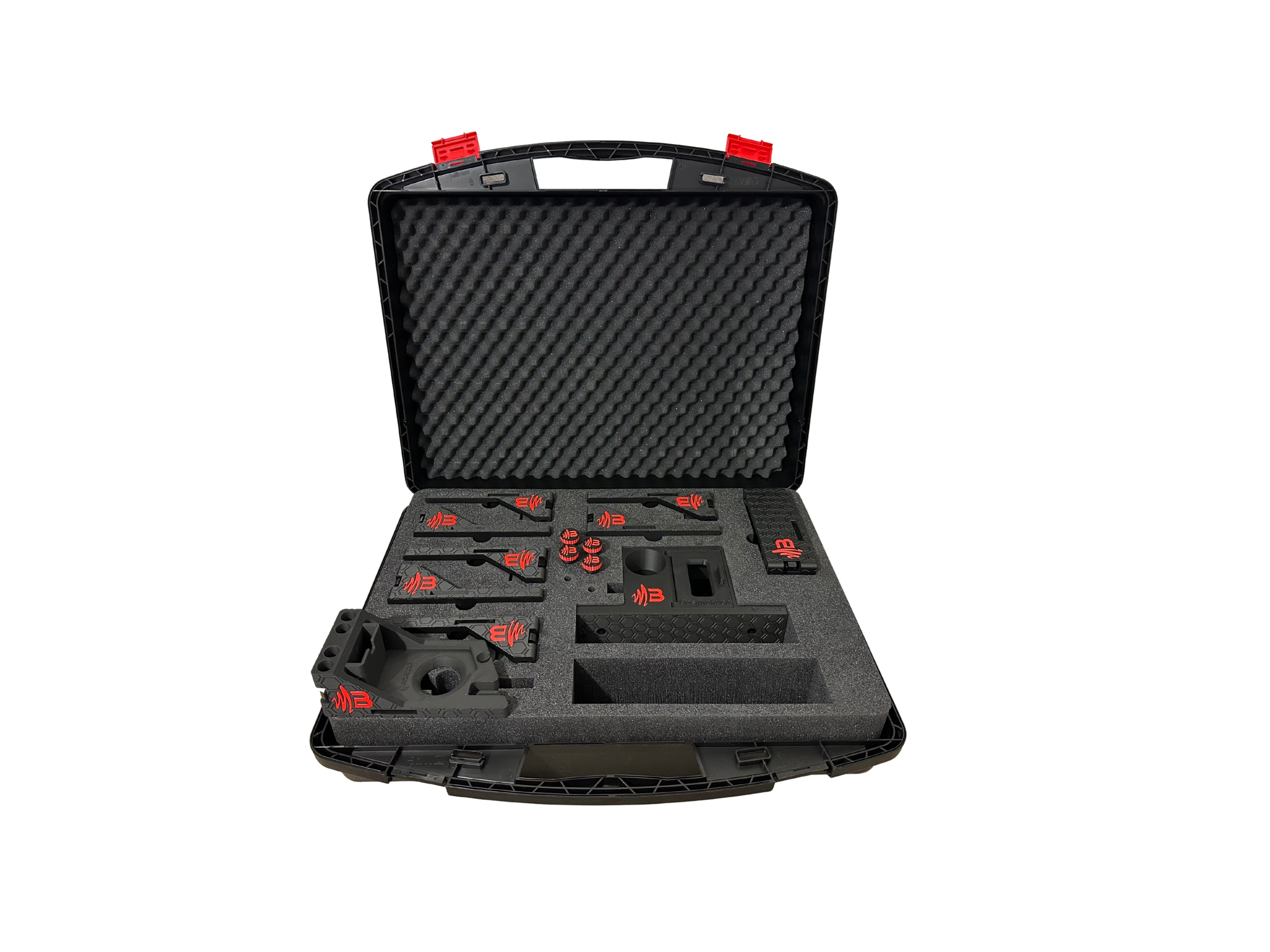 Micbay 8er Set für AA Akkus / Batterien, best. aus 8x Micbay Organizer, Transportkoffer, Poolbay, Stativadapter